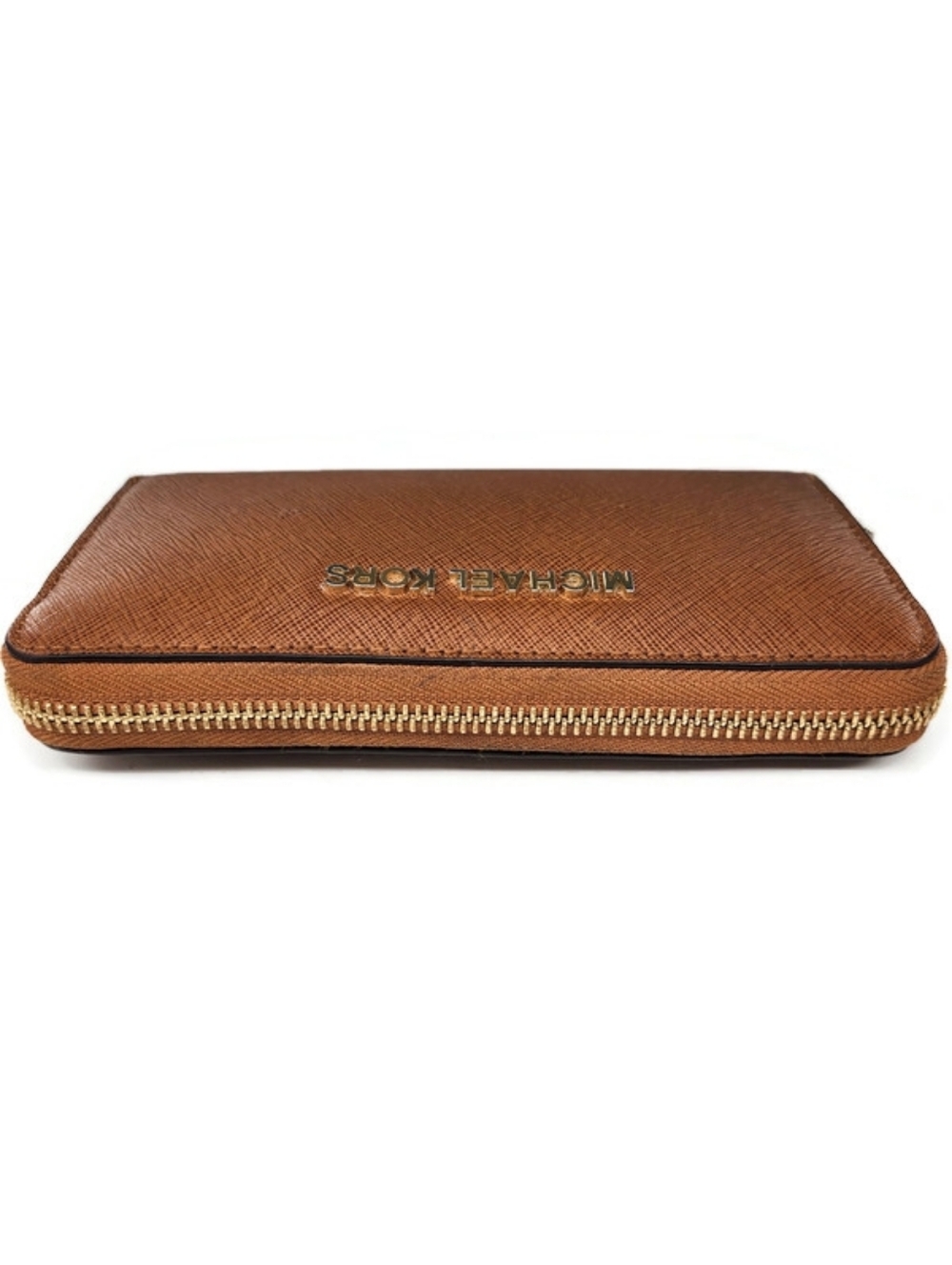 Michael Kors Jetset Tan Saffiano Leather Travel Continental Zip-Around Wallet - Picture 6 of 14
